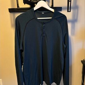 Men's Dark Green Long Sleeve Shirt